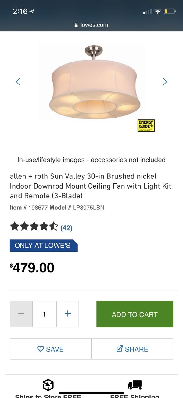 Allen Roth Ceiling Fan For In Winchester Ca Offerup 200