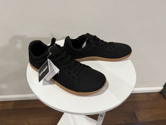 Mens Barefoot Shoes Lightweight Walking Shoes Wide Toe Box Flexible Zero Drop Sneakers for Men Summer Minimalist Casual Shoes 7.5 Black/Gum