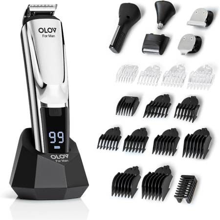 new Man Beard Trimmer, 21 Piece Mens Grooming Kit for Beard & Mustache Trimming, Electric Shaver, Nose Hair Trimmer, Cordless Hair Clippers, Waterproo