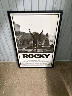 Set of 2 Framed Rocky Movie Posters – Black Frames – Great Man Cave/Home The