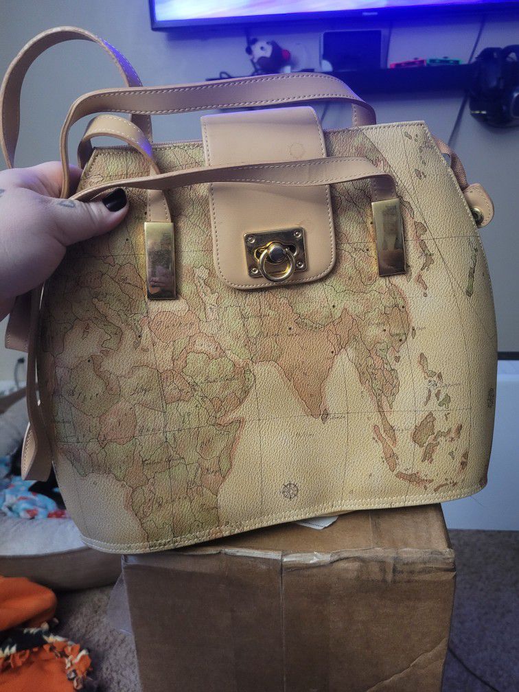 Geography Map Purse Never Used