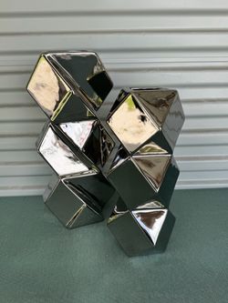 2 pc Silver home decor - Model home decor