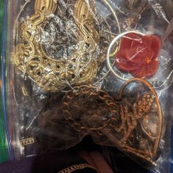 Bag Of Broken And Wearable Jewelry