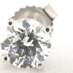 Unisex Earrings 14kt White Gold 