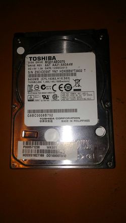 Toshiba 500gb internal HDD