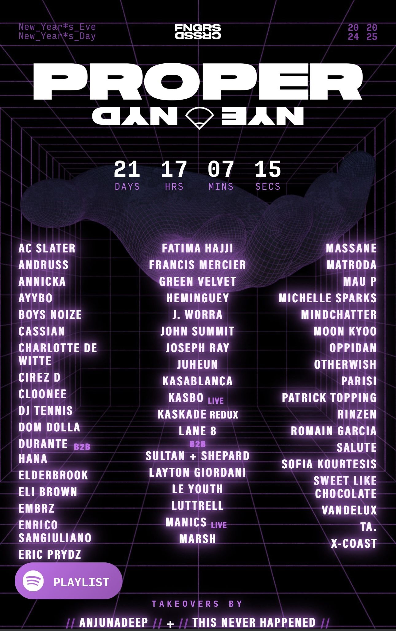 Crssd Proper 1 Day ticket New Years Jan 1
