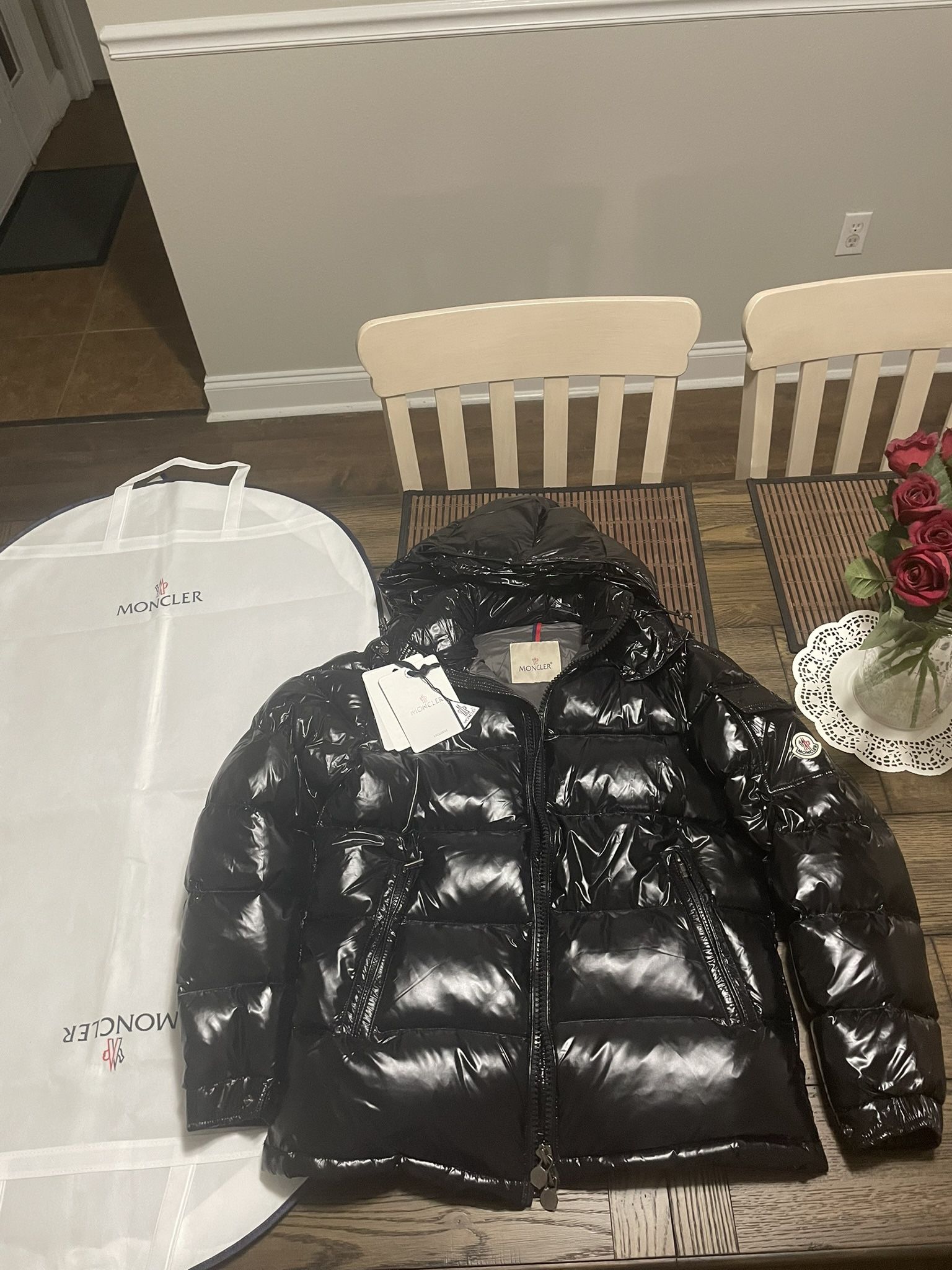 Moncler Black Maya Jacket Size 3