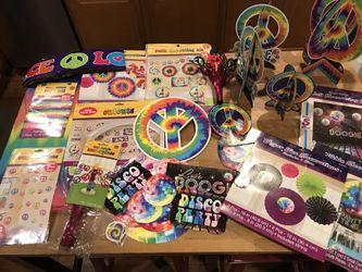 *PRICE REDUCED!* Party decorations - GROOVY, 60’s, DISCO, 70’s Theme!