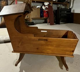 Handmade pine baby Cradle