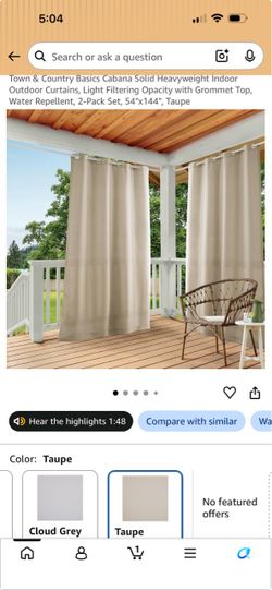 New Curtains (2) in each package