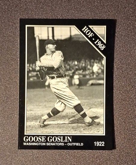 1991 Sporting News Goose Goslin Washington Senators #62 Hall Of Fame HOF Baseball Card 1922 Vintage Collectible Sports Conlon Collection MLB