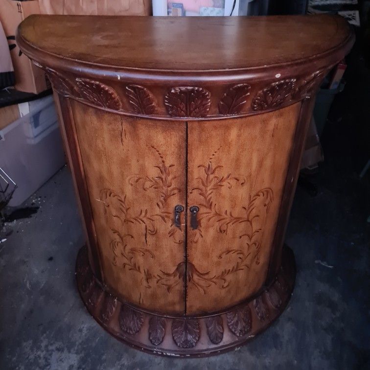 Solid Wood Slim TV Component Cabinet 