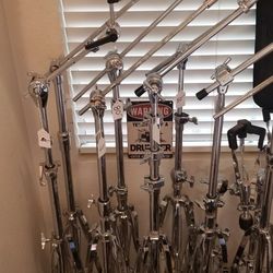 Drum Cymbal Stands,  Snare drum Stands,  Kick Pedals,  Snare Drums,  Zildjian cymbals  And More