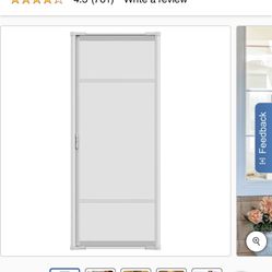 Cool Retractable Screen Door for Single Door Opening