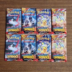 Pokemon Cards Scarlet and Violet Surging Sparks Single Booster Packs(8 Total)