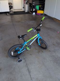 16" haro bike with training wheels