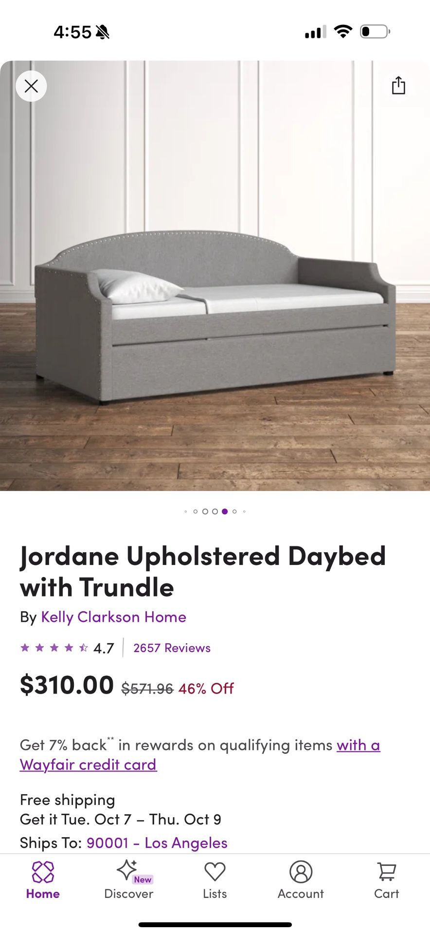 New Jordane Upholstered Daybed with Trundle
