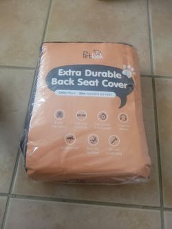 Back seat durable cover by Petloox color black size 54x 58