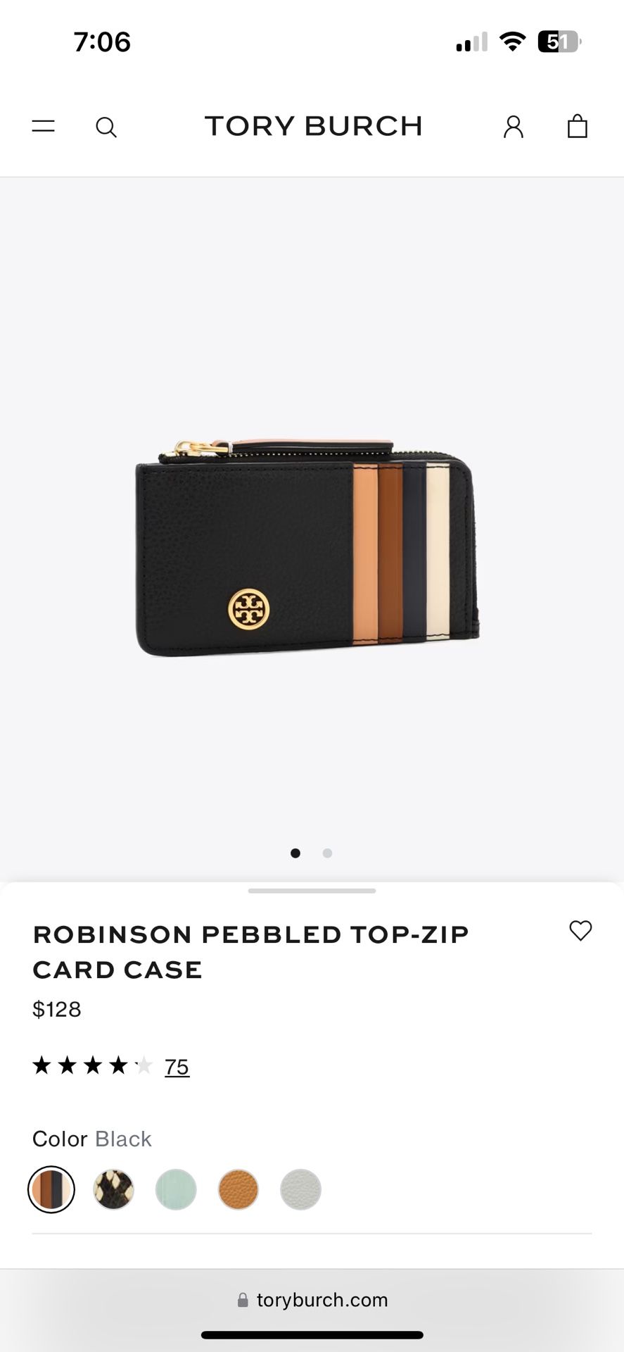 Tory Burch Zip Card Case - Wallet