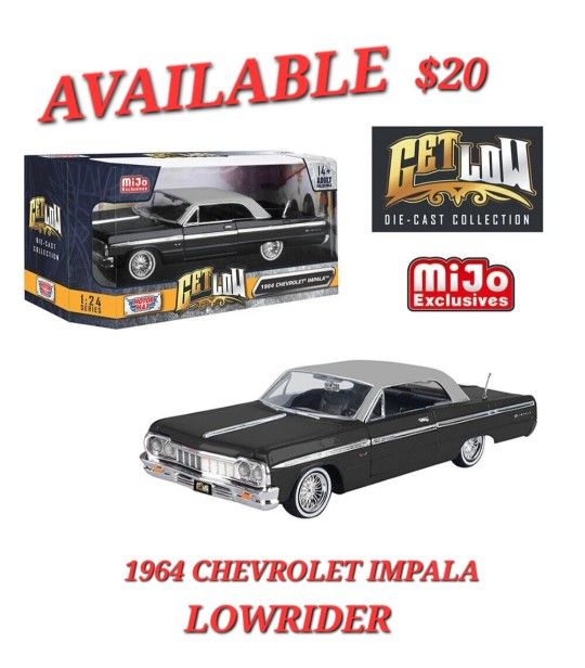 BLACK & SILVER 1/24 SCALE LOWRIDER