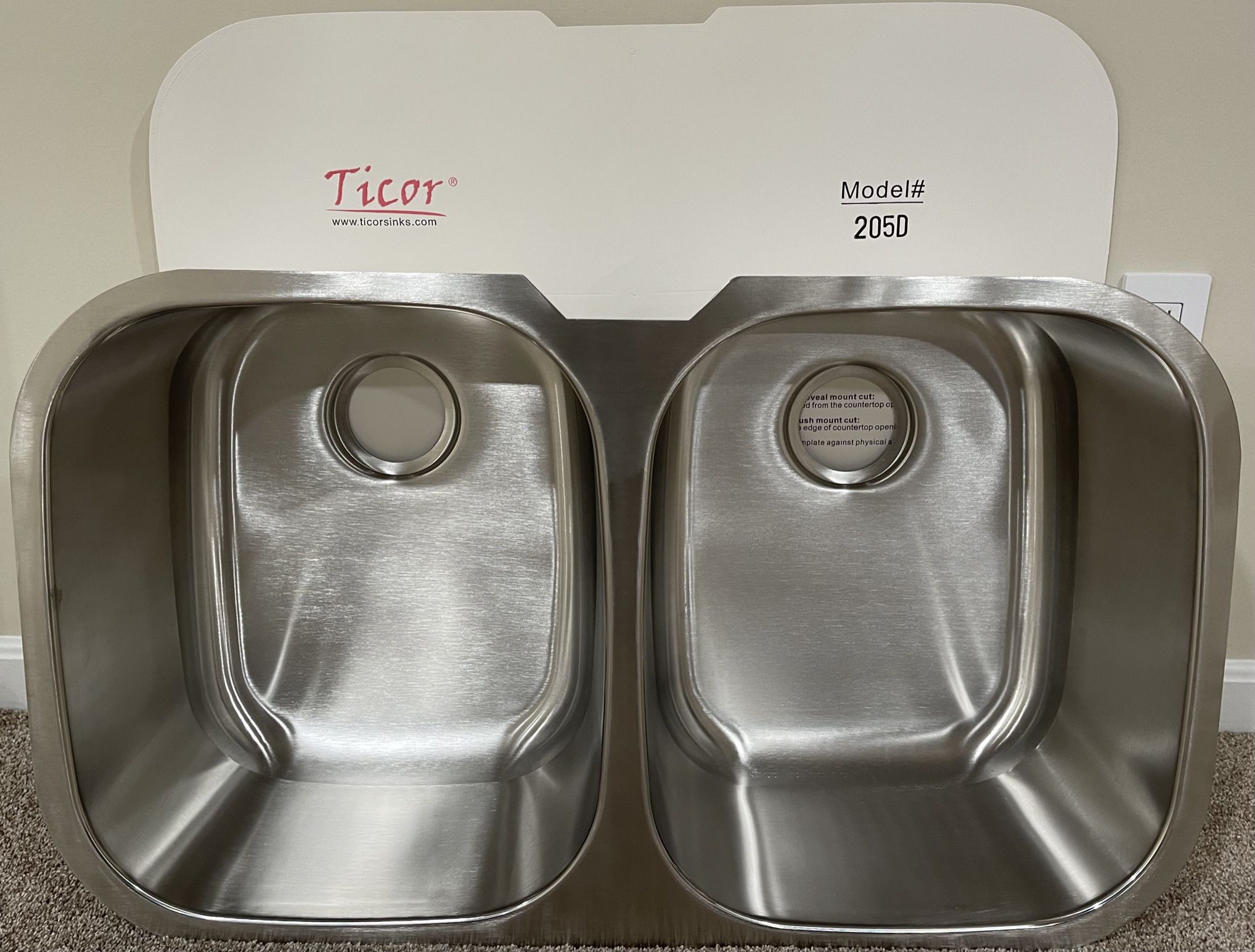 Ticor Undermount Sink (Model: 205D)