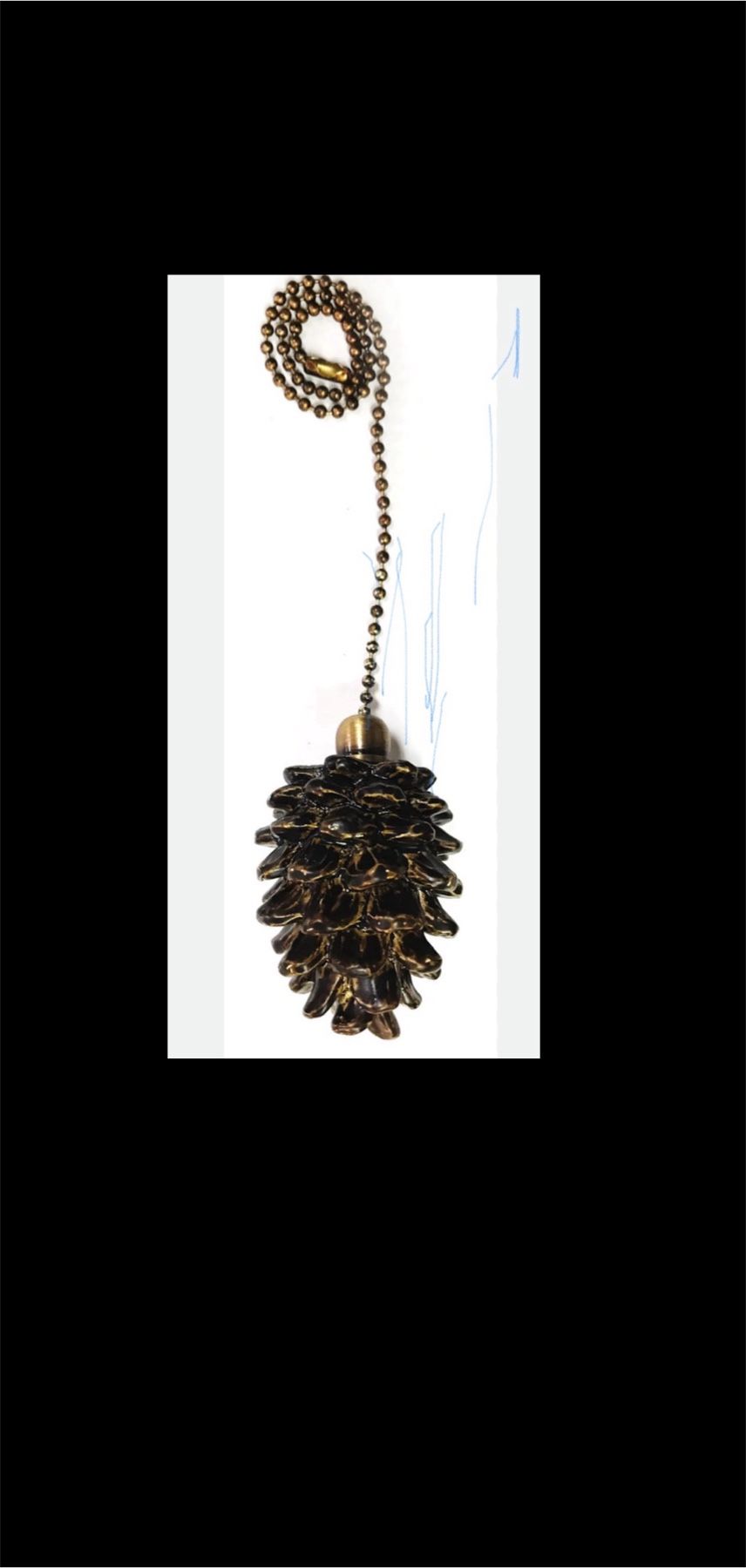 2 Pine Cone Rustic Ceiling Fan Pull Chains Cabin Lodge Decor Nature