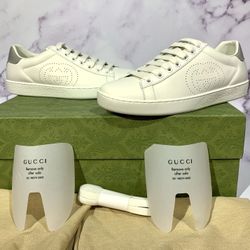 👟 Gucci Perforated Logo Sneakers – Men’s 5.5 & 6 / Women’s 7.5 & 8 Ready!