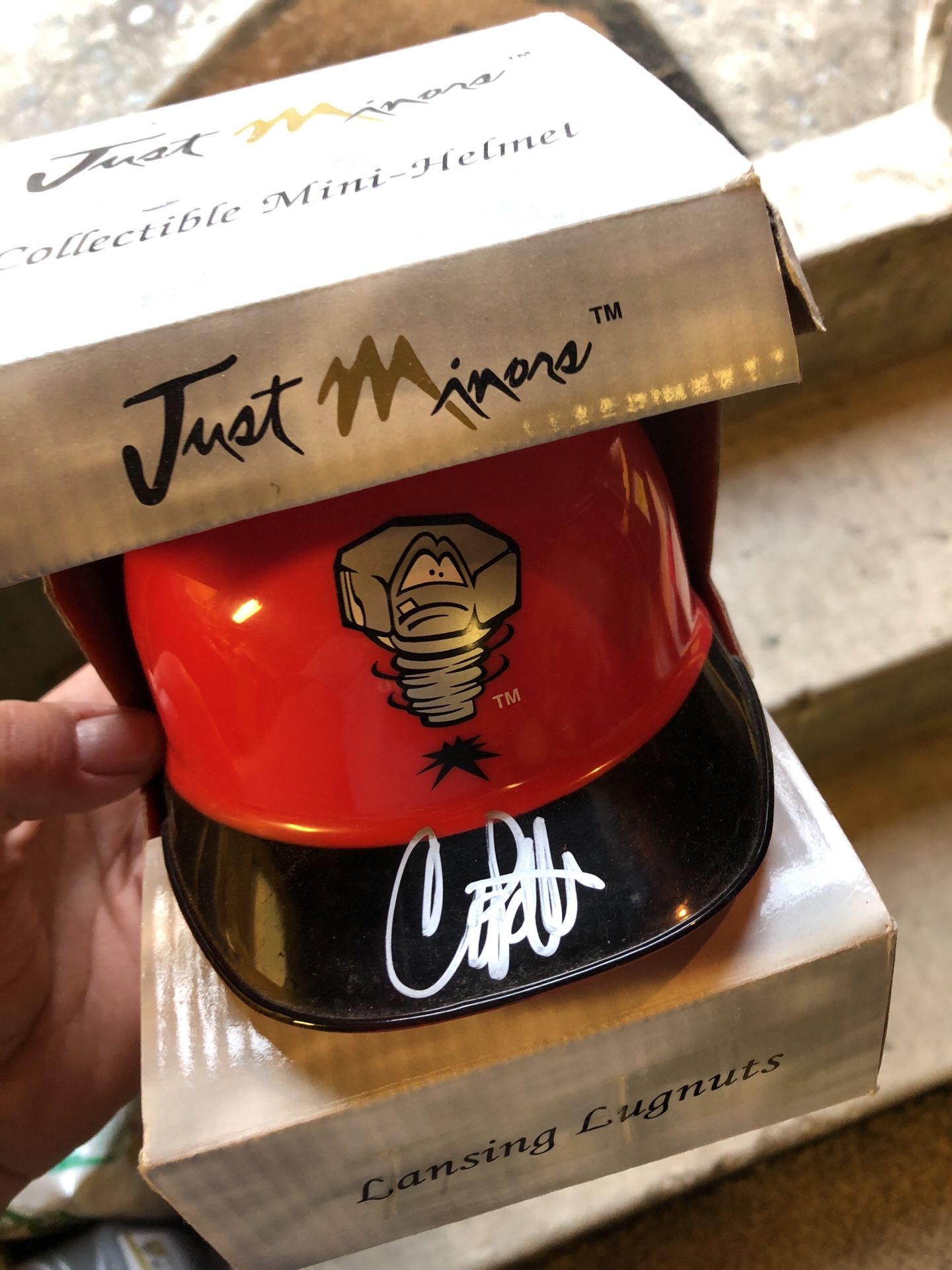 Autographed mini-helmets - minor league baseball milb