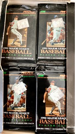 1992  SCORE PINNACLE PREMIER EDITION MLB BASEBALL SERIES 2  missing 1 pack