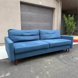 Blue Tufted Sofa