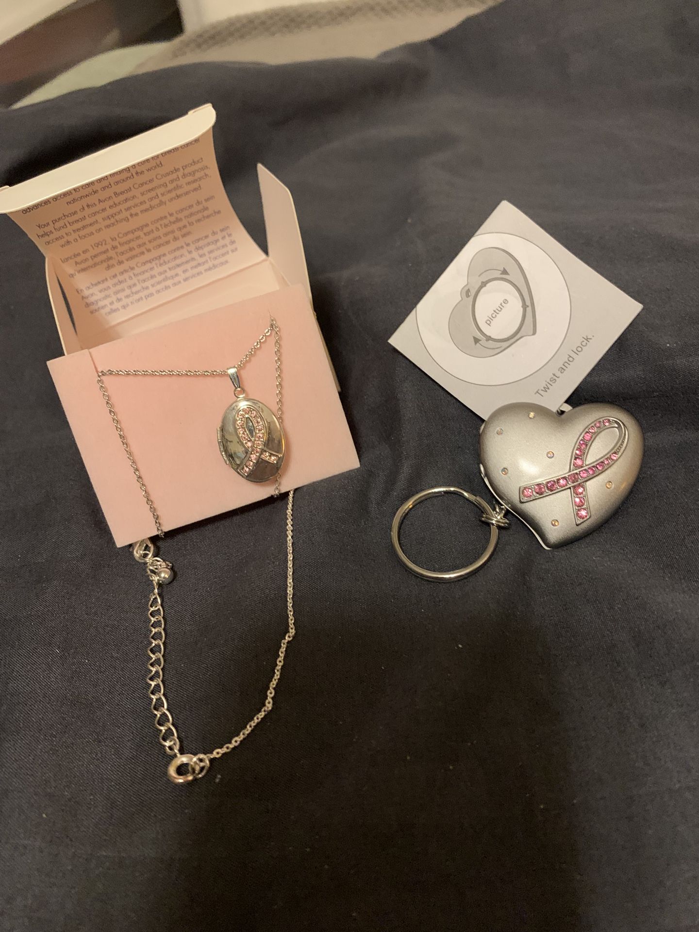 1 Beautiful Locket Necklace / 1 Locket Key Chain