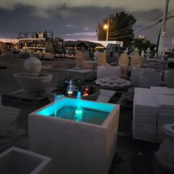 Concrete Large Square Planter or Water Fountain / Cement Backyard Patio Pots Garden Planters / Outdoor Fountains