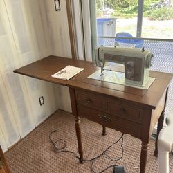 Vintage Sewing Machine Table 