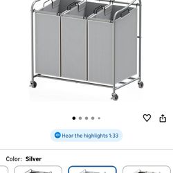 Simple Houseware 3 Bags Laundry Sorter