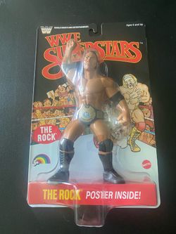 WWE Mattel LJN Superstars Figure Series 3 The Rock Black Card Chase Target Retro