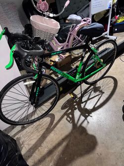 Green and Black Adult Bike