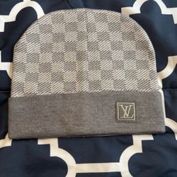 Louis Vuitton Beanie Damier Petite Grey LV Monogram Logo LV Wool Beanie