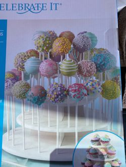 Celebrate It - White Cupcakes & Cake Pops Stand
