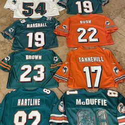 Dolphins Jerseys $65.00/$85.00 EACH, CASH TEXT FOR PRICES.  