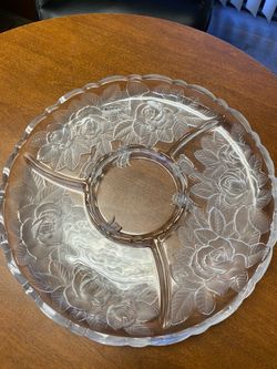 Flower Crystal Divider Serving Plate