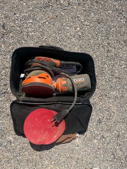 Ridgid Orbital Sander R2601 5 Inch 3A 120V In Case sand paper