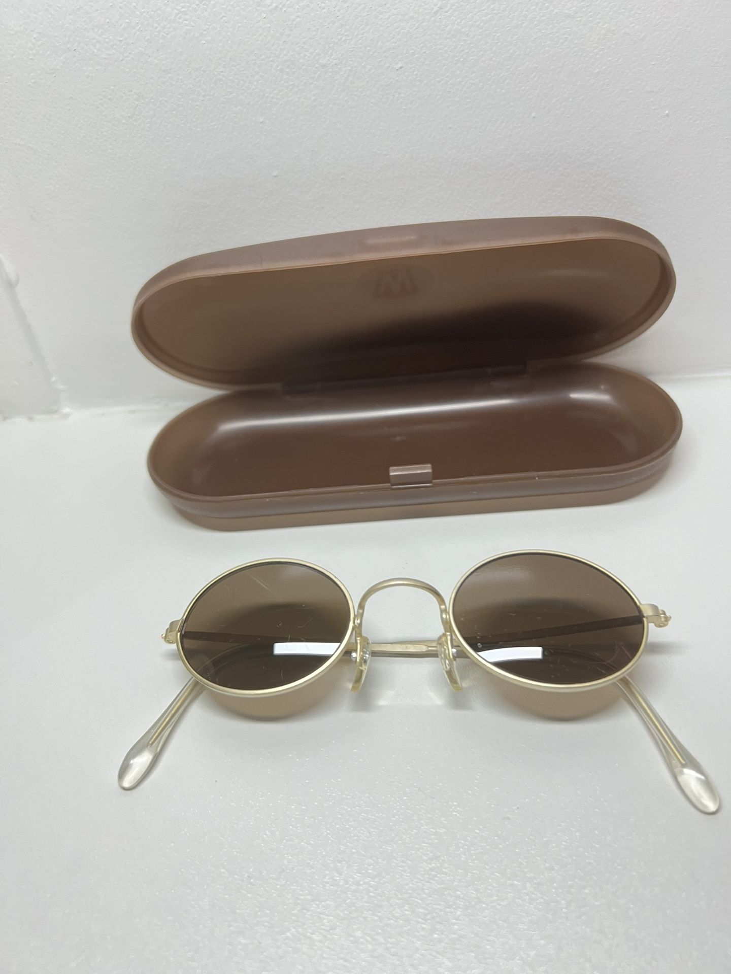 Sunglasses unisex Xsmall round sunglasses Yellow lens / gold metal