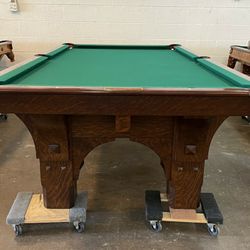 9' Brunswick St Benard Mission Pool Table - Circa 1910