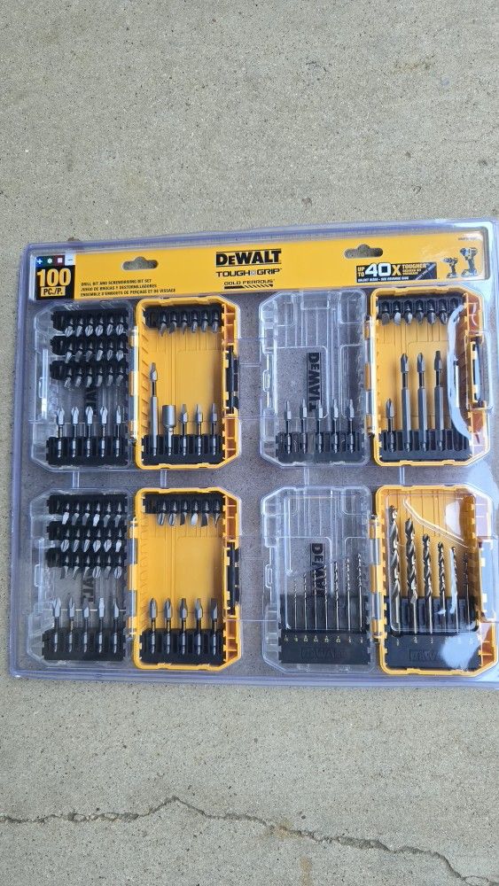 Dewalt drills and screwdriver bits 100 qty