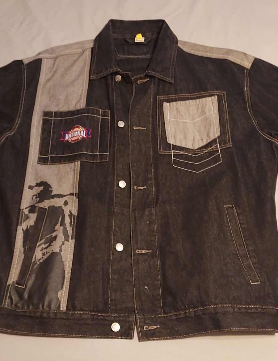 XXXL Mens Denim Jean Jacket National Negro League