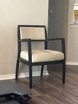 Modern Accent Chair with Dark Wood Frame
