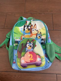 Bluey school backpack with lunch bag