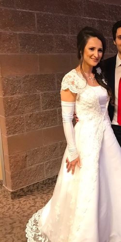 Wedding Dress And Lace Cover / Tulle