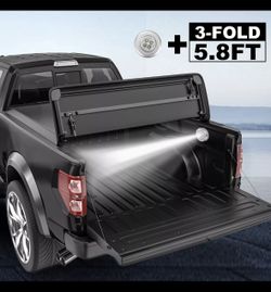 TRI-Fold 5.8FT Bed Soft Tonneau Cover For 2019-2025Silverado Sierra 1500 Truck