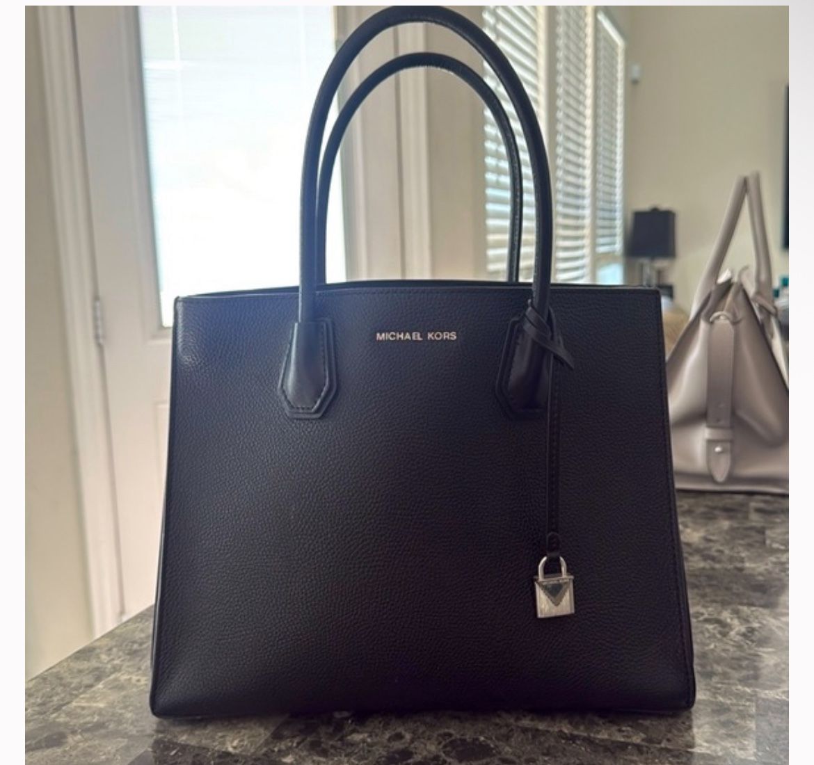 Michael Kors Mercer Large Pebbled Leather Accordion Tote Bag